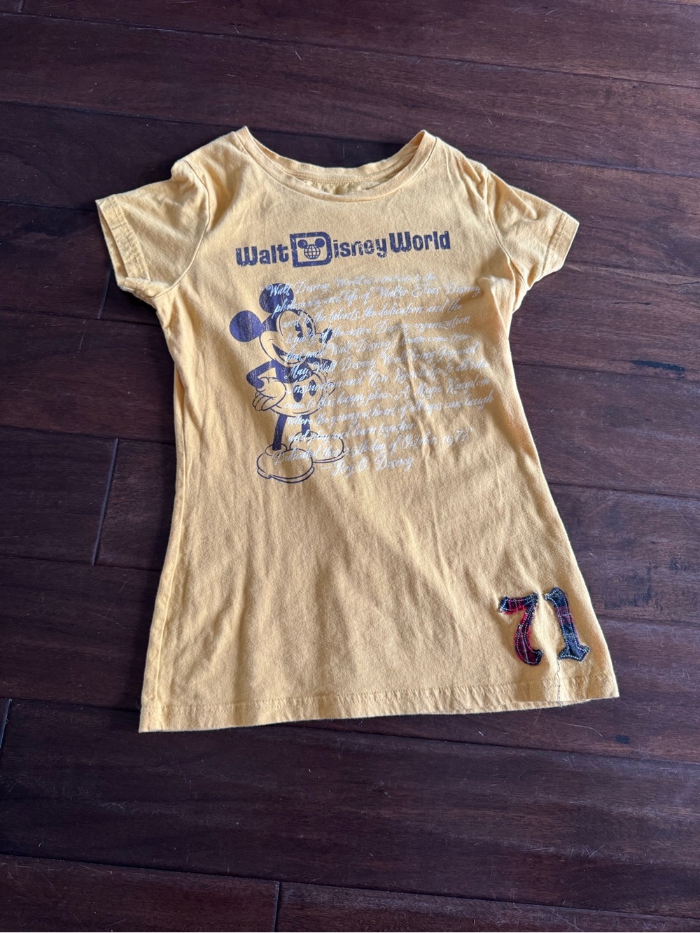 Disney Yellow Walt Disney World Mickey Graphic Tee